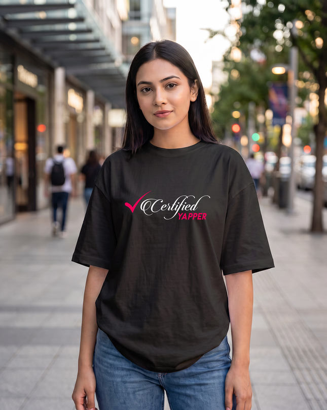 Certified Yapper Graphic Oversized Women's Classic T-Shirt