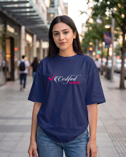 Certified Yapper Graphic Oversized Women's Classic T-Shirt