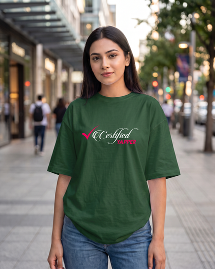 Certified Yapper Graphic Oversized Women's Classic T-Shirt