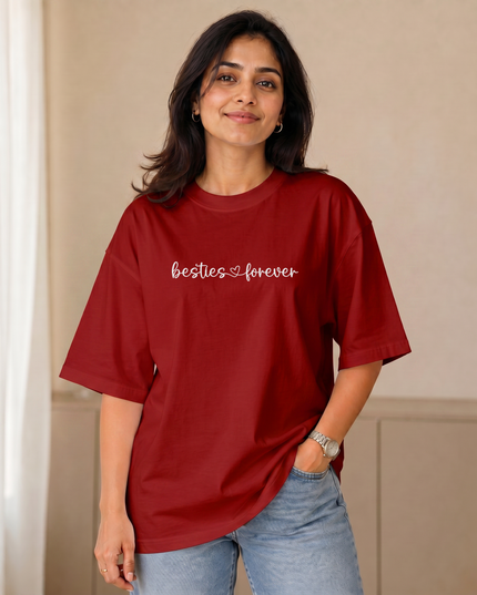 Besties Forever Women's Oversized Classic T-Shirt