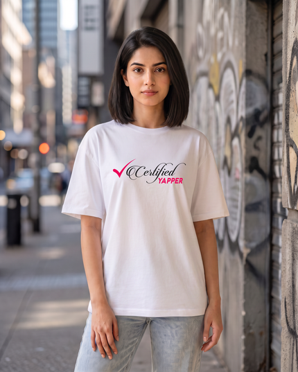 Certified Yapper Graphic Women's Oversized Classic T-Shirt