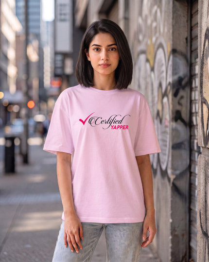 Certified Yapper Graphic Women's Oversized Classic T-Shirt
