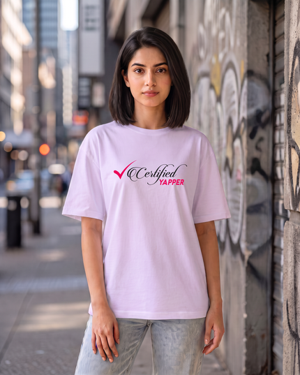 Certified Yapper Graphic Women's Oversized Classic T-Shirt