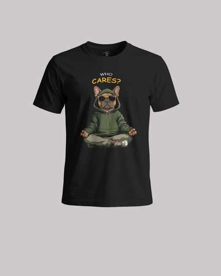 Who Cares French Bulldog Graphic Unisex Classic Crew T-Shirt