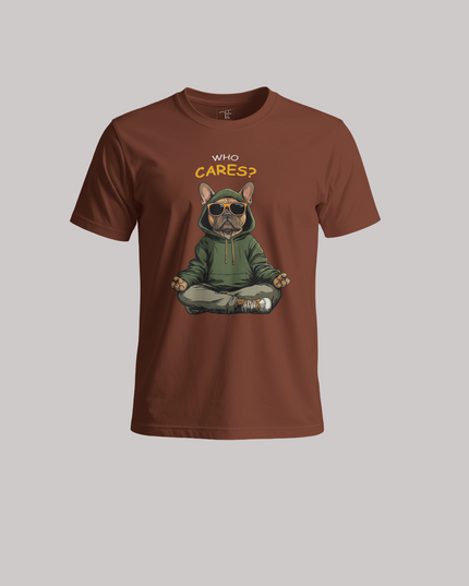 Who Cares French Bulldog Graphic Unisex Classic Crew T-Shirt