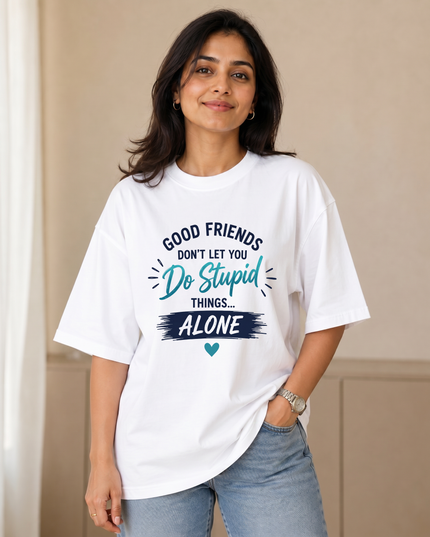 Good Friends Women's Oversized Classic T-Shirt