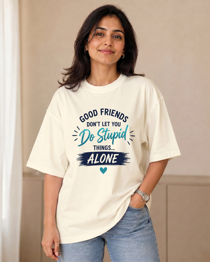 Good Friends Women's Oversized Classic T-Shirt