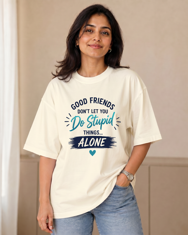 Good Friends Women's Oversized Classic T-Shirt