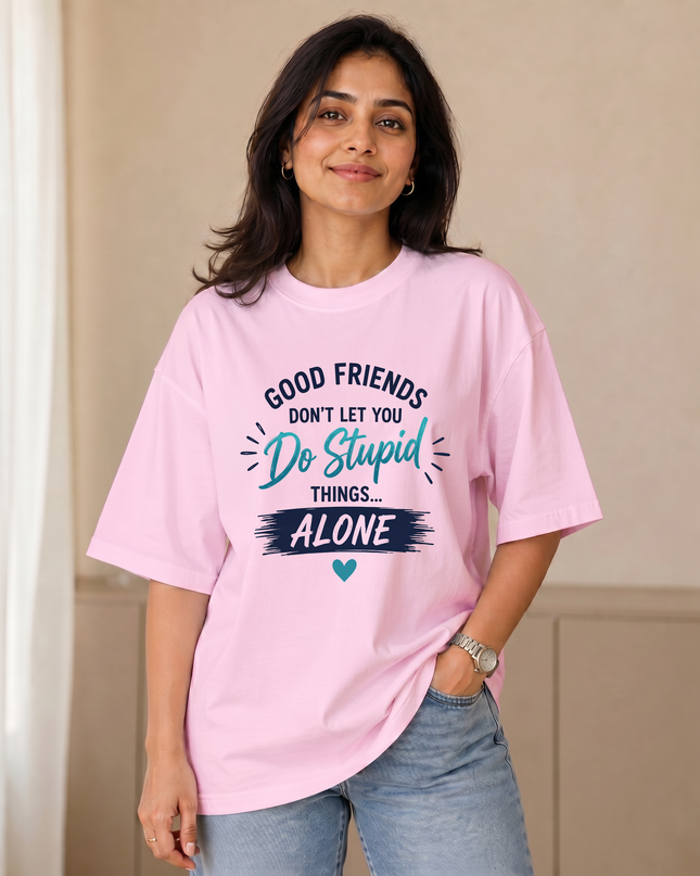 Good Friends Women's Oversized Classic T-Shirt