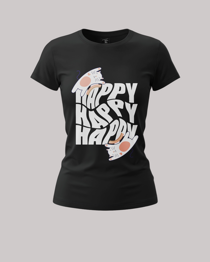 Happy Cat Graphic Women's Classic T-Shirt
