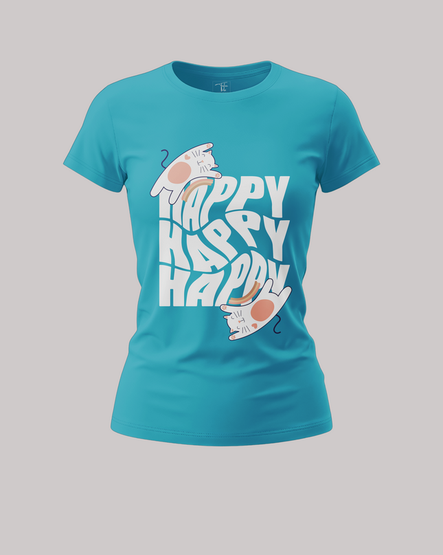 Happy Cat Graphic Women's Classic T-Shirt