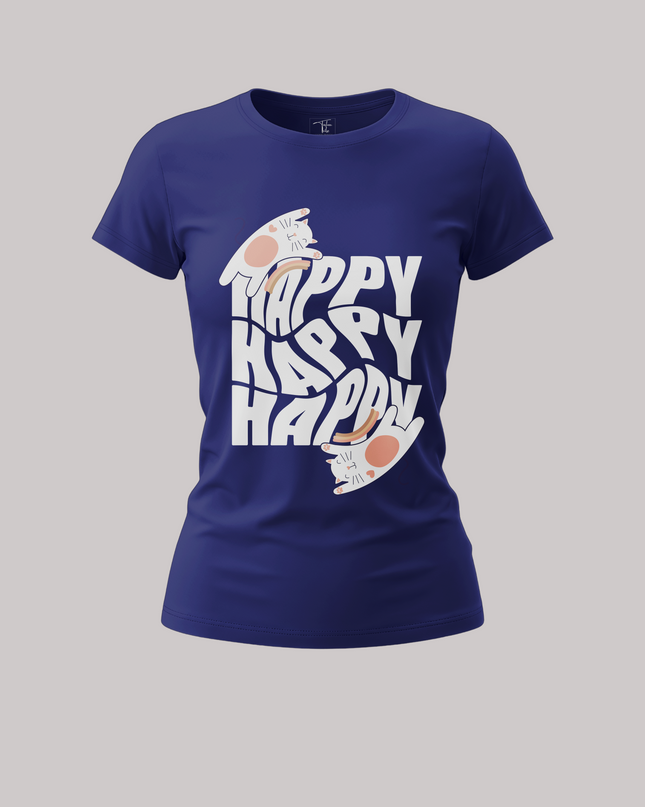 Happy Cat Graphic Women's Classic T-Shirt
