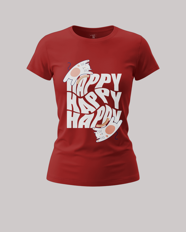 Happy Cat Graphic Women's Classic T-Shirt
