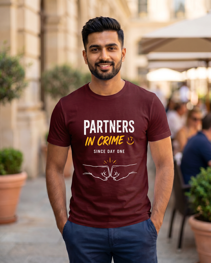 Partners In Crime Graphic Regular Fit Classic Crew T-Shirt