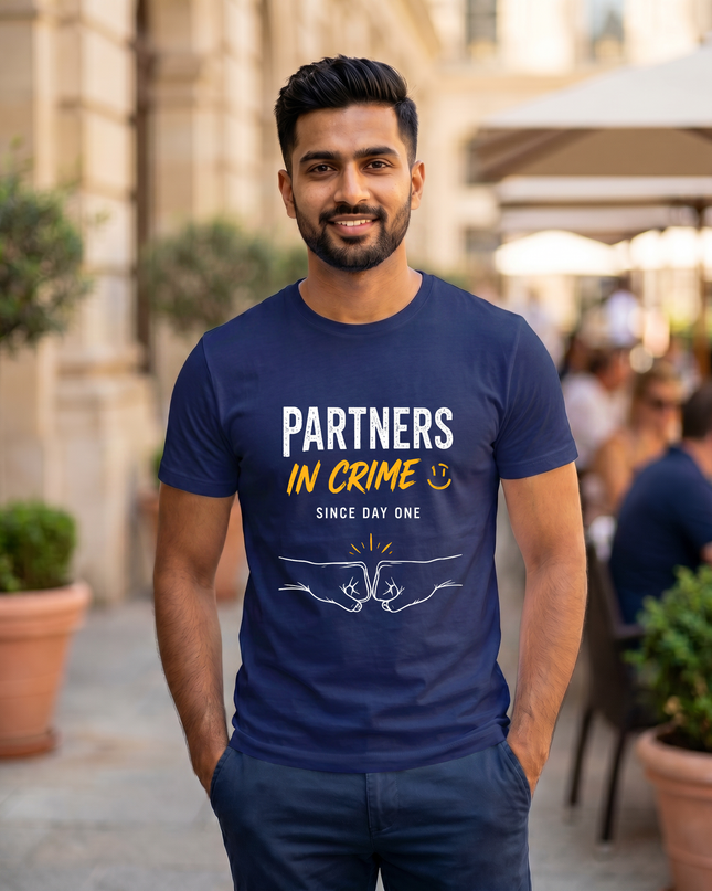 Partners In Crime Graphic Regular Fit Classic Crew T-Shirt