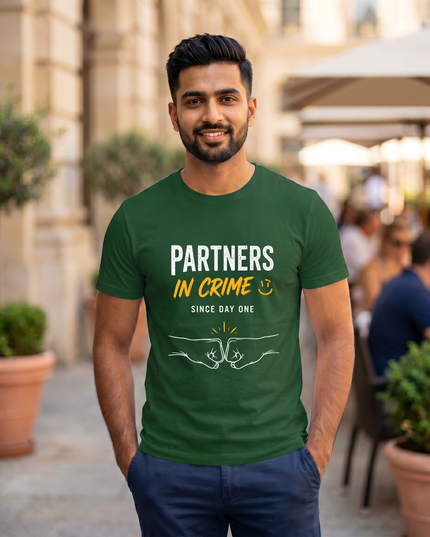 Partners In Crime Graphic Regular Fit Classic Crew T-Shirt