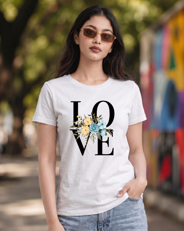 Floral Love Unisex Classic Crew T-Shirt