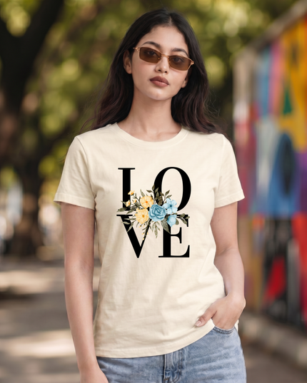 Floral Love Unisex Classic Crew T-Shirt