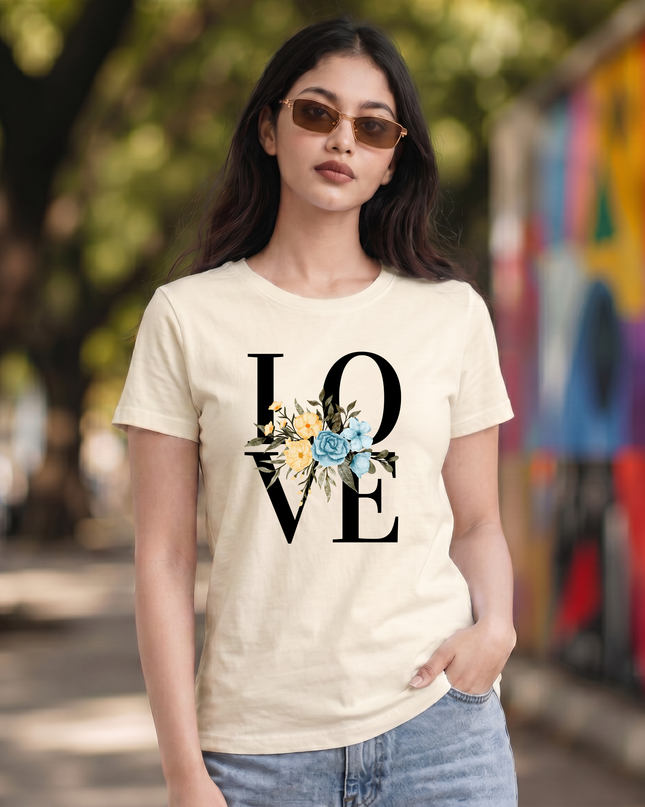 Floral Love Unisex Classic Crew T-Shirt