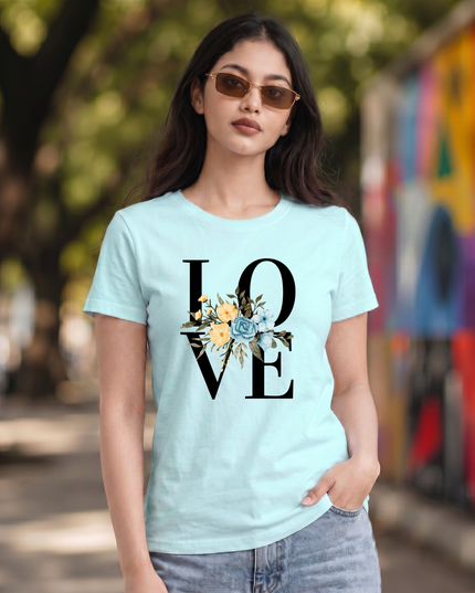 Floral Love Unisex Classic Crew T-Shirt