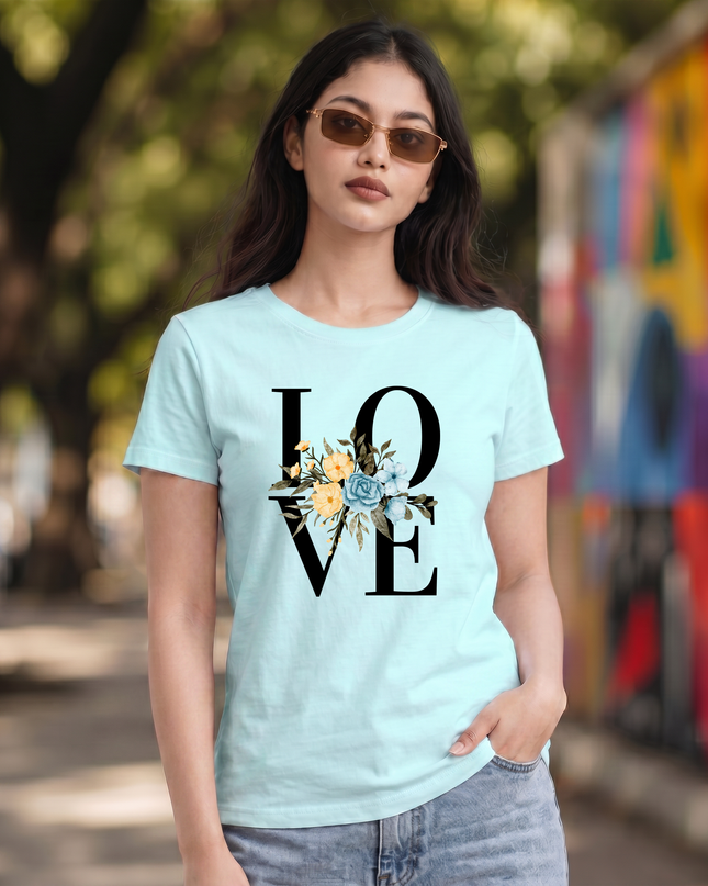 Floral Love Unisex Classic Crew T-Shirt