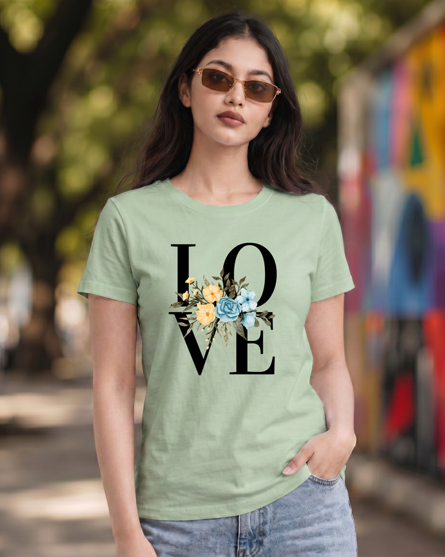 Floral Love Unisex Classic Crew T-Shirt