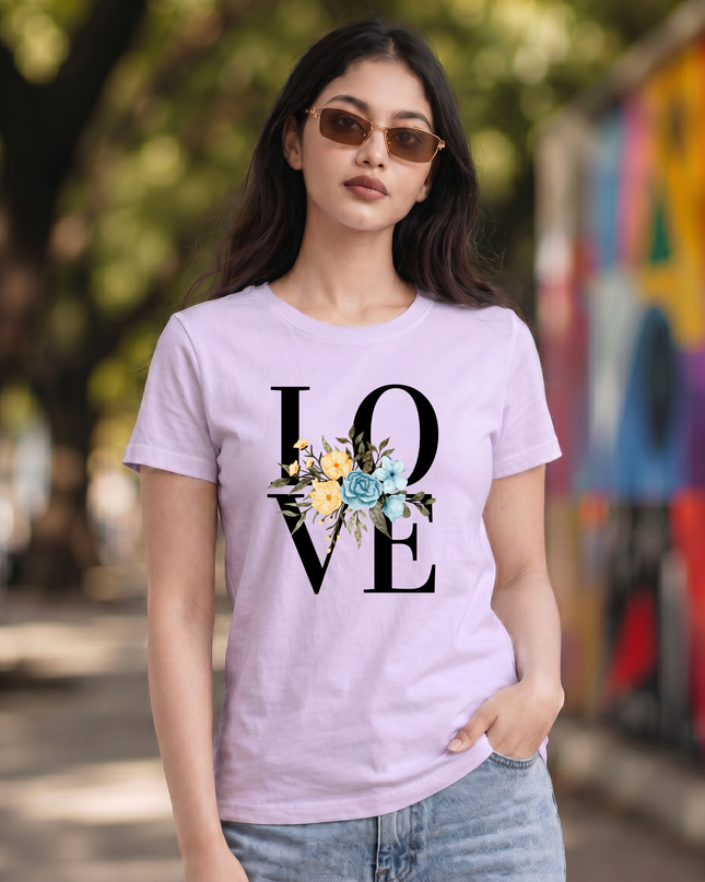 Floral Love Unisex Classic Crew T-Shirt