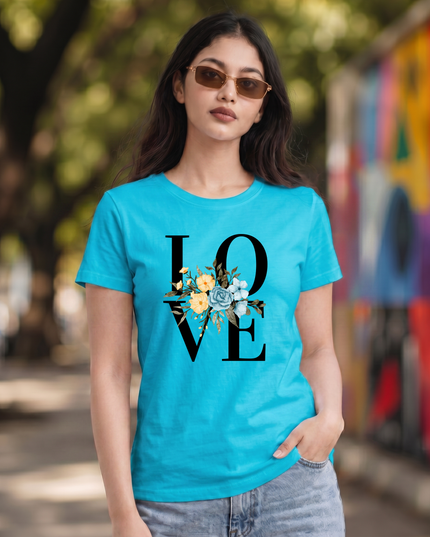 Floral Love Unisex Classic Crew T-Shirt