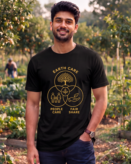 Earth Care People Care Fair Share Graphic Classic Crew T-Shirt
