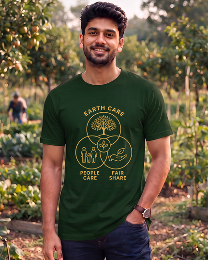 Earth Care People Care Fair Share Graphic Classic Crew T-Shirt