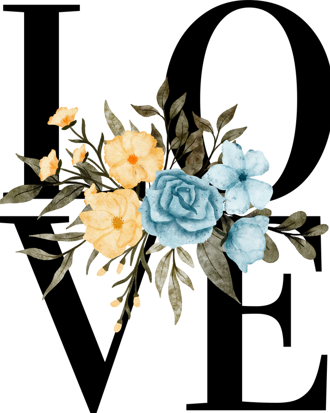 Blooming Love Typography Women's Classic T-Shirt