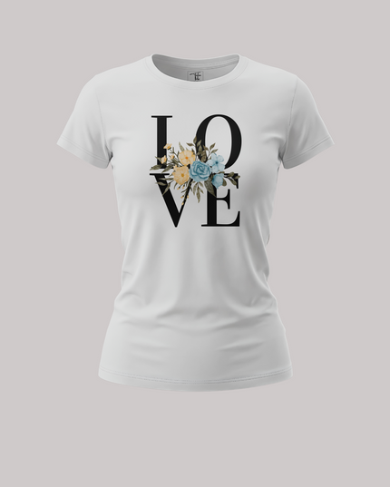 Blooming Love Typography Women's Classic T-Shirt