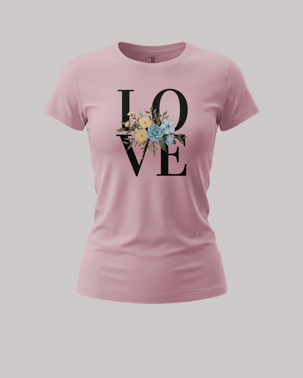 Blooming Love Typography Women's Classic T-Shirt