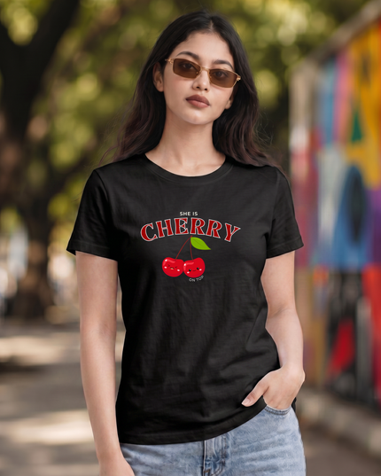 Cherry Graphic Unisex Classic Crew T-Shirt