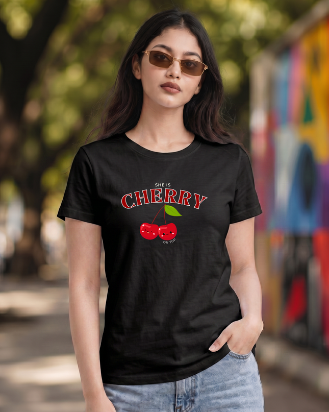 Cherry Graphic Unisex Classic Crew T-Shirt
