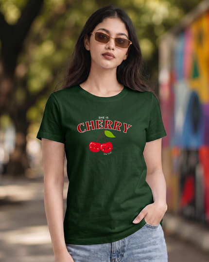 Cherry Graphic Unisex Classic Crew T-Shirt