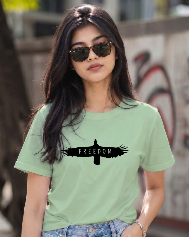 Freedom Bird Graphic Unisex Classic Crew T-Shirt