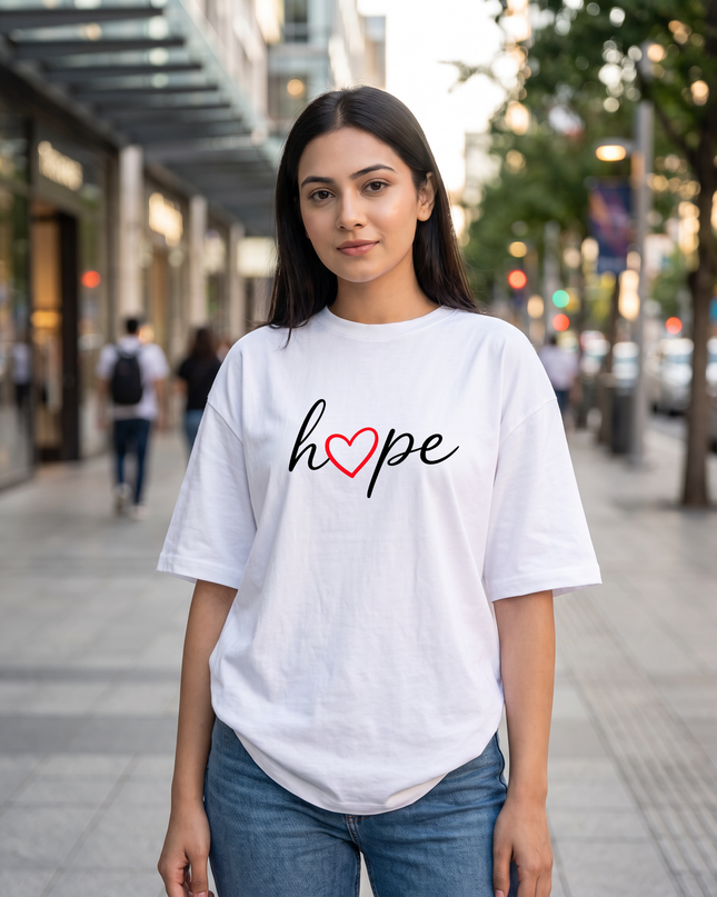 Hope Heart Oversized Women's Classic T-Shirt