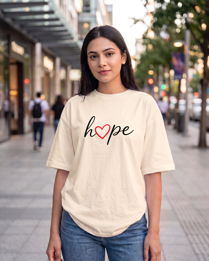 Hope Heart Oversized Women's Classic T-Shirt