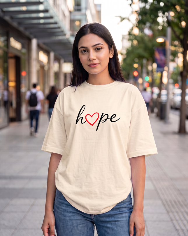 Hope Heart Oversized Women's Classic T-Shirt