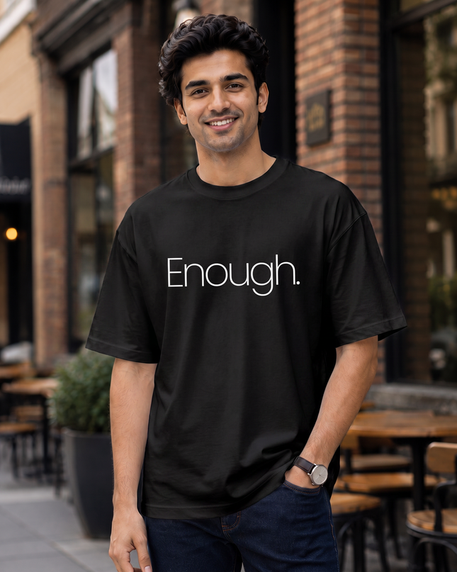 Enough. Men's Oversized Classic T-Shirt
