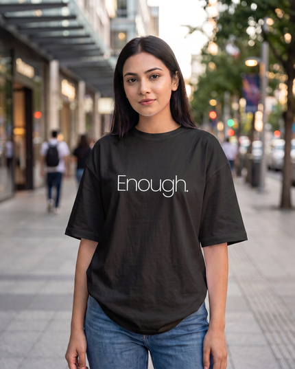 Enough Minimal Graphic Oversized Women's Classic T-Shirt