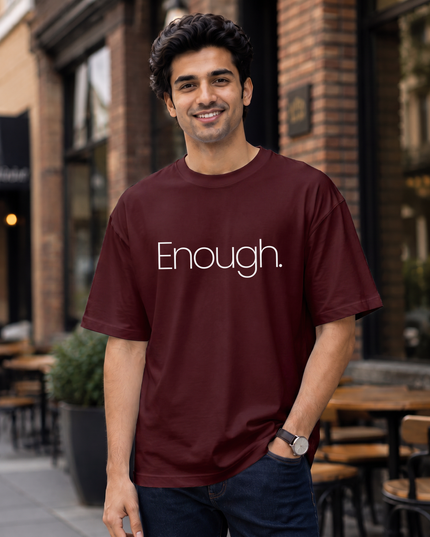 Enough. Men's Oversized Classic T-Shirt