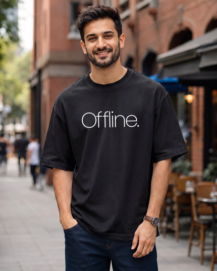 Offline. Men's Oversized Classic T-Shirt