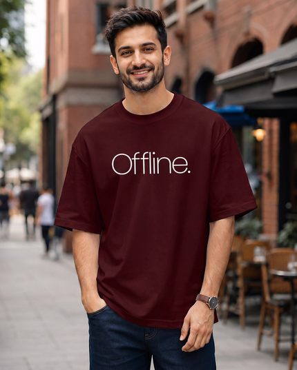 Offline. Men's Oversized Classic T-Shirt