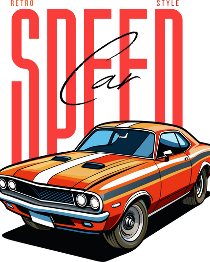 Speed Car Graphic Unisex Classic Crew T-Shirt