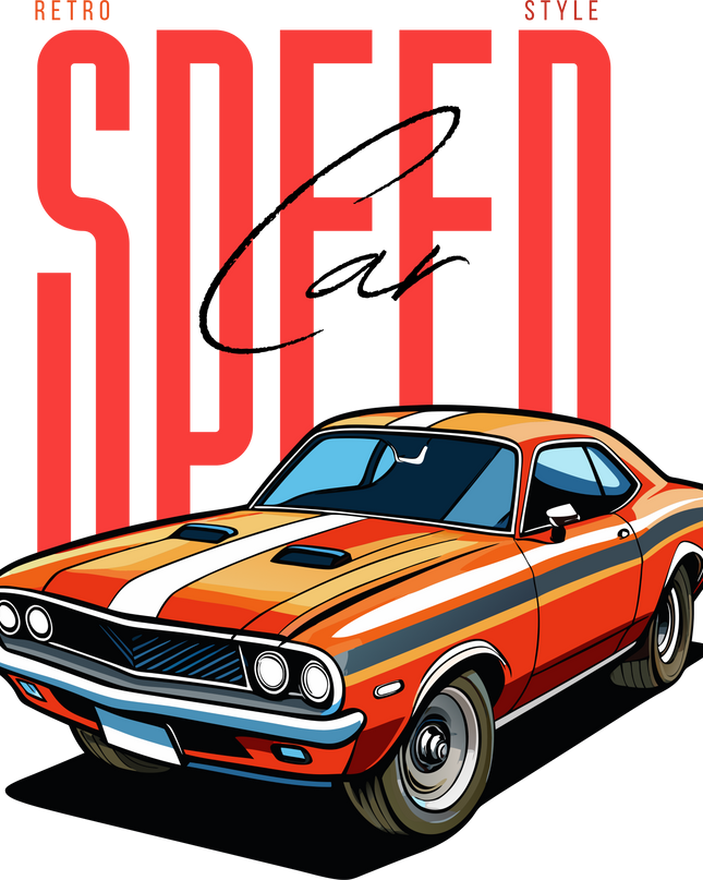 Speed Car Graphic Unisex Classic Crew T-Shirt