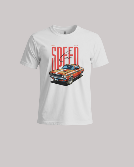 Speed Car Graphic Unisex Classic Crew T-Shirt