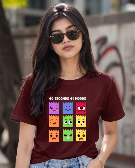 Many Moods One Vibe Graphic Unisex Classic Crew T-Shirt