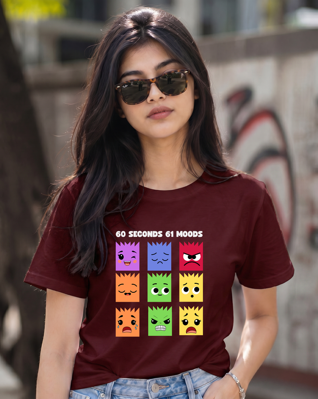 Many Moods One Vibe Graphic Unisex Classic Crew T-Shirt